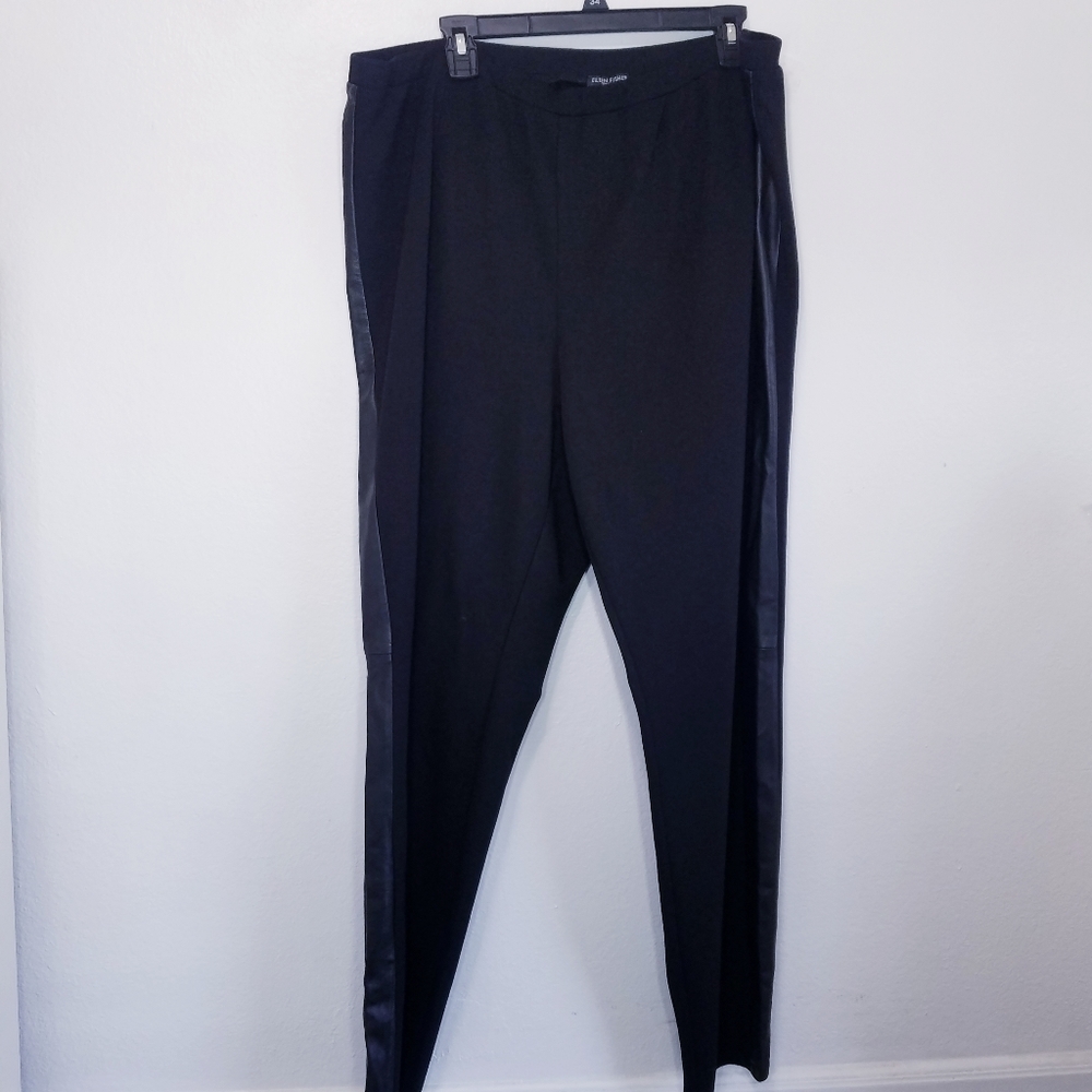 🌸Eileen Fisher | NEW Black Strip Pants, size 3X